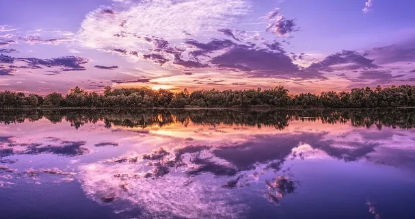 全景、湖泊、日落、壁纸、自然、水域、景观、云彩 全景、湖泊、日落、壁纸、自然、水域、景观、云彩
