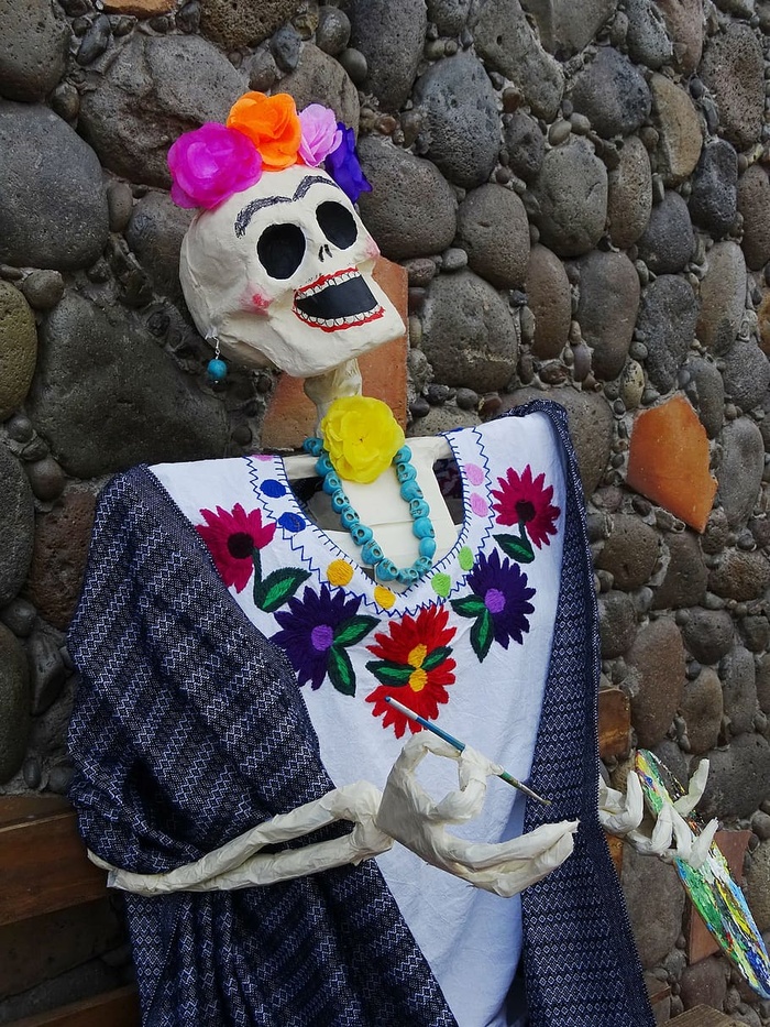 死亡日，卡拉卡，传统，骷髅，11月，墨西哥，韦拉克鲁斯，纸机