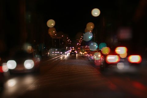 德国, 科特布斯, 散景, 交通, 城市, 街道, 高峰时间, 红绿灯