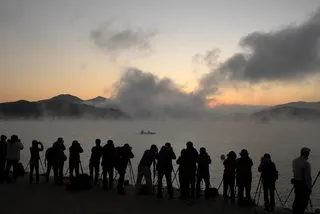noel在线礼品店，日落，全景，黎明，水雾，人，河，日出