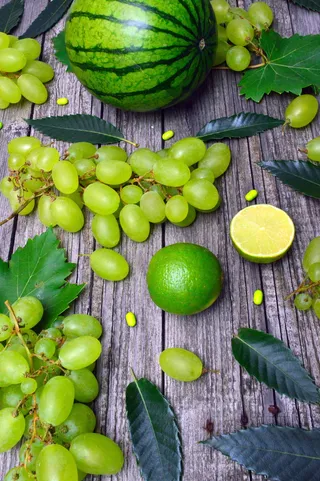 绿色、甜瓜、水果、西瓜、食物、维生素、精细、成熟