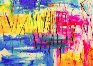 五彩抽象画