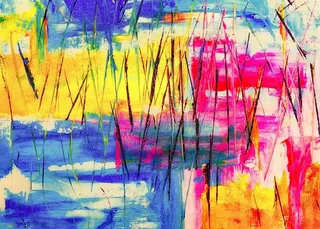 五彩抽象画