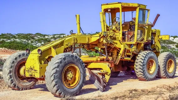 平地机，重型，机器，车辆，黄色，重型机器，机械，施工现场