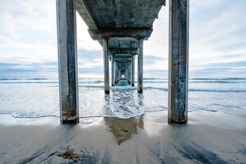海洋，海景，码头，海，海岸，西海岸，景观，波浪
