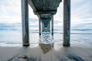 海洋，海景，码头，海，海岸，西海岸，景观，波浪