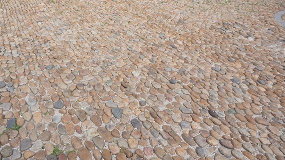 鹅卵石，路，走，读石铺路，圆石，头形石，猫头石膏，甜补丁