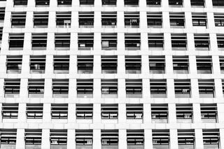 地毯，香港，黑白，方形，窗户，格栅，办公楼，大厦