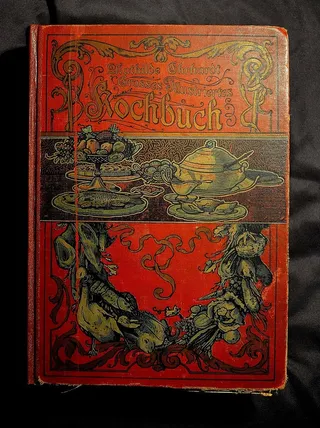 古董食谱，古董食谱，书，食谱，古董食谱，文本，通讯