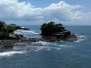 巴厘岛，印度尼西亚，巴厘岛，寺庙，海，水，天空，云天