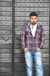 酒吧、肖像、节奏、尼康、佳能、看相机、站立、前视图