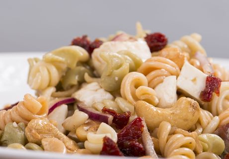 腰果，腰果，沙拉，健康食品，食品，健康，绿色，意大利面