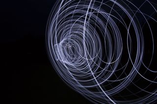 光隧道, 隧道, 光画, 夜, 在黑暗中, 白光, 方式, 光