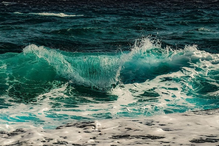 碰撞，海岸，白天，冲浪，水，海，自然，海洋