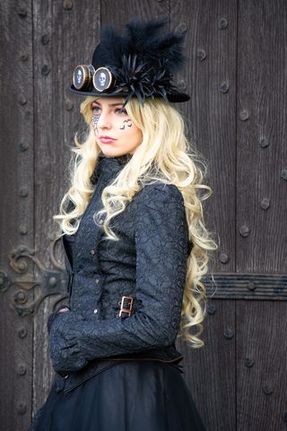 哥特、哥特、哥特节、美女、女士、惠特比、约克郡、万圣节