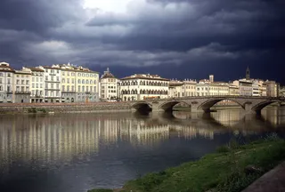 意大利，佛罗伦萨，阿诺，建筑，建筑结构，云天，桥梁，桥梁-人造结构