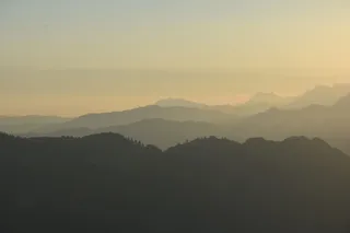 山脉、日出、橙色、自然、景观、乡村、云、山