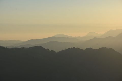 山脉、日出、橙色、自然、景观、乡村、云、山 山脉、日出、橙色、自然、景观、乡村、云、山