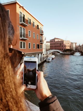 意大利，威尼斯，摄影主题，水，举行，摄影，一个人，活动