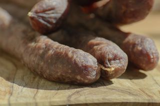 香肠，兰杰格，兰杰格，辛辣，盘子，一餐，吃，香肠