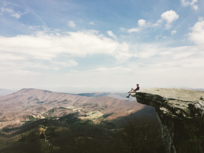 美国，mcafee knob，峭壁，山顶，边缘，危险，山地，悬崖峭壁