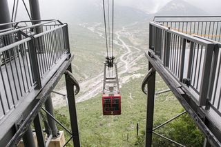 蒙特雷，墨西哥，grutas de garcía，交通，旅游，缆车，teleferico，墨西哥