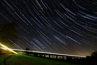 长曝光，夜晚，星迹，北方天空，风景，星空，业余天体摄影，恒星