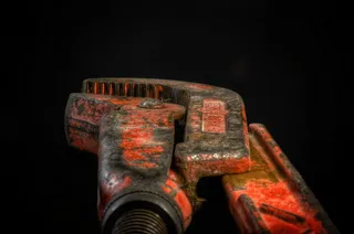 管钳，管道工，钳子，力，工具，拐角瑞典，红色，金属