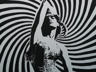 女人模具，女主角，形象，艺术，黑白，女人，人物，表演