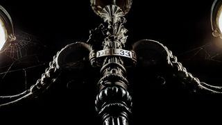 金属、特写、无人、低角度、夜间、室内、建筑、过去