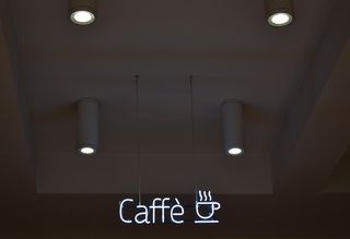 灰色吊灯，咖啡馆，商店，咖啡馆，商店，咖啡馆，标牌，灯