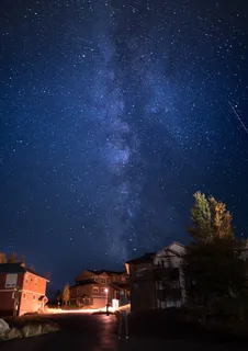 长,曝光摄影,星星,三,房子,银河,天空,树 长,曝光摄影,星星,三,房子,银河,天空,树