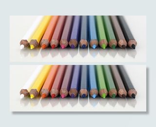 彩色，铅笔批，白色，表面，彩色铅笔，油漆，彩色铅笔，钢笔