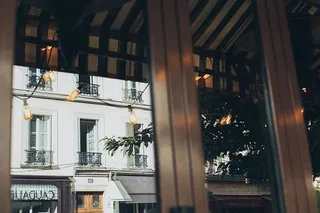 树附近的白色商业建筑