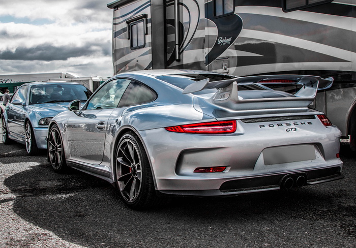 银, 保时捷, gt3, rs, 轿跑车, 911, 汽车, 汽车