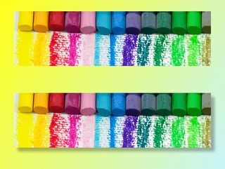 内衬、各色、粉笔、书写、白色、表面、颜色、油彩