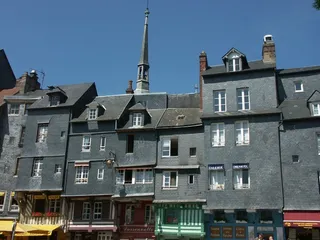 港口，石板，honfleur，建筑，建筑结构，建筑外观，建筑，城市