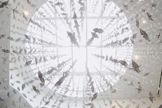 室内，没有人，图案，背景，形状，玻璃材质，白色，透明