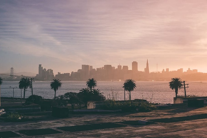 旧金山，SF，金银岛，宝藏，日落，加利福尼亚，黄金时刻，索尼A7