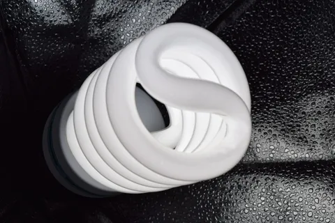 灯，灯，聚光灯，螺旋，节能，无人，特写，节能灯泡