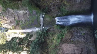 美国穆特诺玛瀑布，大桥，瀑布，俄勒冈州，水，风景——自然，自然之美