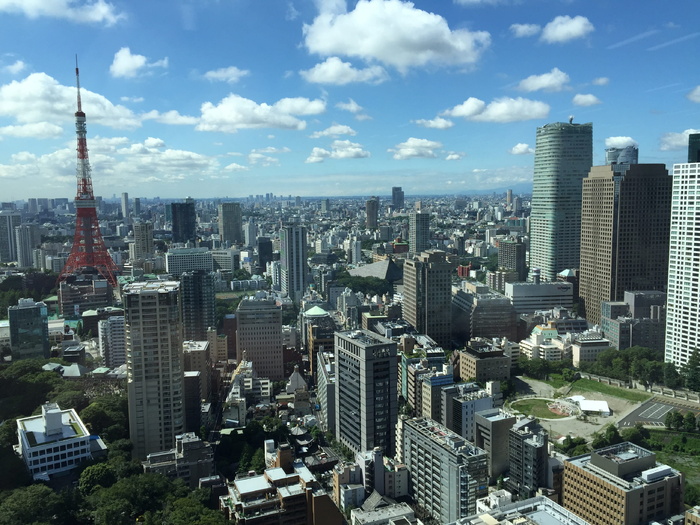 高，角度视图，高层建筑，白天，角度，视图，高层建筑物，东京