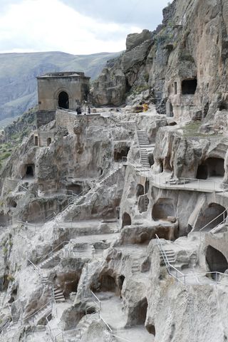 格鲁吉亚, Vardzia, 洞穴城市, 山, 洞穴, 生活, 景观, 旅游