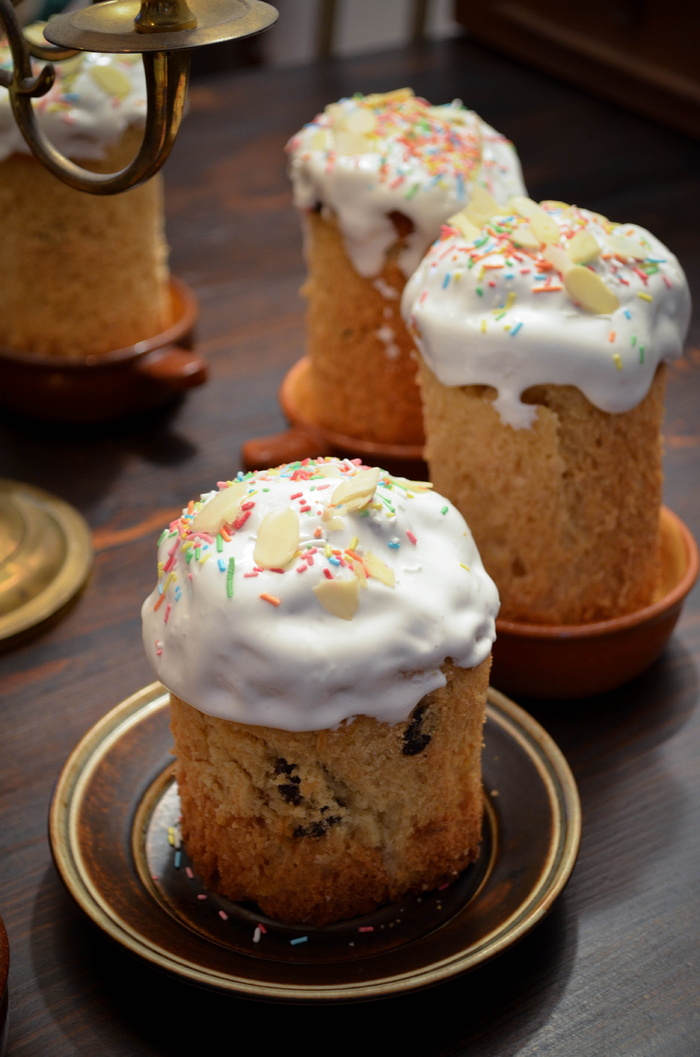 复活节、蛋糕、釉料、洒水、Kulich、ciaramicola、甜点、甜食