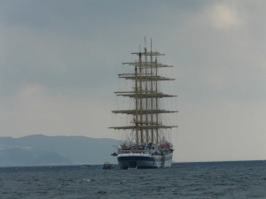 帆船，海，船，水，天，云，帆，靴子