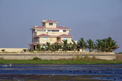 豪宅，平房，房子，水边，湿地，田园诗，建筑，索曼纳