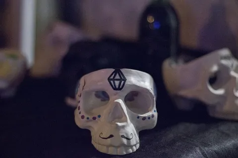 室内,人体骨架,聚焦前景,特写,静物,,头骨,桌子 室内,人体骨架,聚焦前景,特写,静物,,头骨,桌子