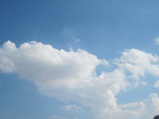 白色，云，蓝色，天空，蓬松，多云，白色，云，蓝色，天空