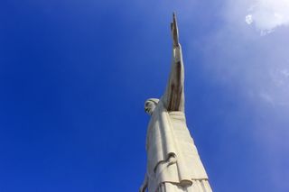 巴西，里约热内卢，克里斯托·雷登托，克里斯托，天空，太阳，光，蓝色