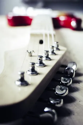 电吉他的选择性聚焦摄影